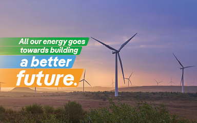 "All our energy goes towards building a better future."