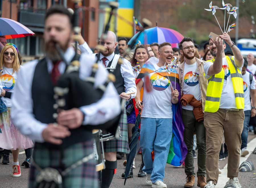 ScottishPower In-Fuse take part in the 2023 pride rally